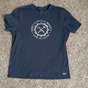 Life Is Good Blue Short Sleeve Tee